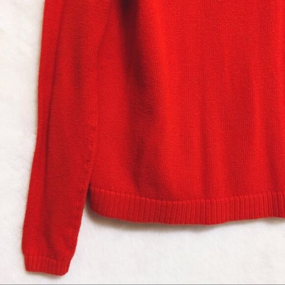 Old Navy Bright Red Knitted Long Sleeve Sweater - Picture 6 of 8